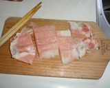 韓国風キムチのっけ焼きうどん作り方1写真