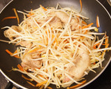 豚肉ともやしのきなこ風味炒め作り方4写真