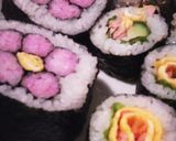 簡単♪梅の花巻き寿司作り方5写真
