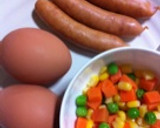 超簡単... ウインナーの たまご焼き作り方1写真