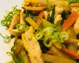 鶏肉と三菜のオイスターソース炒め作り方4写真