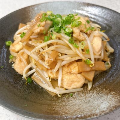 もやしメンマささみのポン酢さっぱり炒め by yummysunny