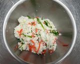 紅ショウガとちりめんじゃこの酢飯おにぎり作り方4写真