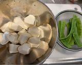 里芋とインゲンの煮物作り方1写真