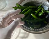 青唐辛子の醤油漬け作り方1写真