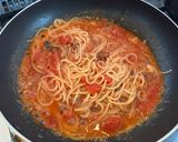 味噌サバとトマトのチーズパスタ作り方3写真