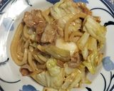 豚肉とキャベツの焼きうどん作り方8写真