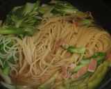 チンゲン菜とベーコンの★和風パスタ★作り方5写真