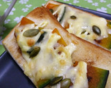 さつま芋とチーズと胡桃のトースト作り方5写真