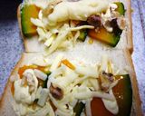 かぼちゃとチーズと胡桃のトースト作り方4写真