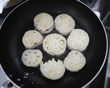 れんこんのはさみ焼き（甘酢だれ）作り方6写真
