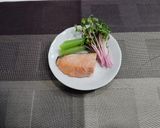 焼き鮭と大根の葉の付け合せ作り方3写真