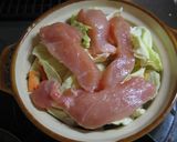 1人分の鶏の蒸し鍋。作り方2写真