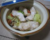 1人分の鶏の蒸し鍋。作り方4写真