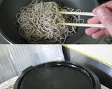 柚子胡椒効く【水菜と豚の鉄板焼き蕎麦】作り方3写真