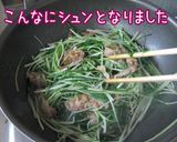 柚子胡椒効く【水菜と豚の鉄板焼き蕎麦】作り方8写真