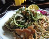 柚子胡椒効く【水菜と豚の鉄板焼き蕎麦】作り方11写真