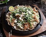 柚子胡椒効く【水菜と豚の鉄板焼き蕎麦】作り方10写真
