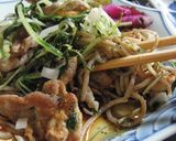 柚子胡椒効く【水菜と豚の鉄板焼き蕎麦】作り方12写真