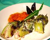カタローニャとモッツァレラと卵の蒸し焼き作り方6写真