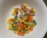 レンジ簡単クリーミー中華丼味炒飯弁当作り方2写真
