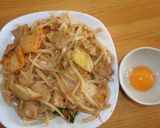 韓国風キムチのっけ焼きうどん作り方5写真