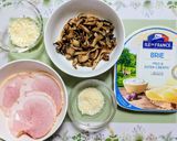 簡単居酒屋!キノコとハムのトーストサンド作り方1写真