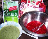 抹茶とラズベリーの春色パウンド作り方2写真