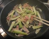 米粉★チンゲン菜ベーコンのクリームパスタ作り方6写真