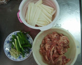 台湾の絶品料理★長芋と牛肉の中華炒め作り方1写真