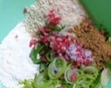 超簡単...5分..ねぎとひき肉かき揚げ作り方2写真