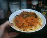 スモークサーモンのトマトクリームパスタ作り方3写真