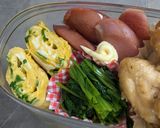 お弁当に〜甘みのない塩麹と醤油とネギの卵焼き作り方3写真