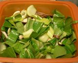 ルクエで青梗菜としいたけのオイル蒸し作り方1写真
