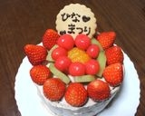くだもの盛り盛りチョコデコケーキ☆作り方7写真