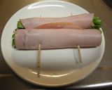お弁当に♪ﾊﾑかいわれ巻き♪作り方3写真