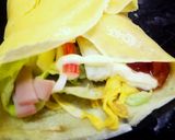 ヘルシーお手軽サラダ巻きクレープ作り方5写真
