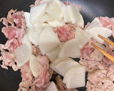 柔らか豚肉と大根&青梗菜の炒め物作り方6写真