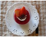 ＊桃とﾗｽﾞﾍﾞﾘｰのﾑｰｽｹｰｷ＊作り方8写真
