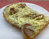 千切りキャベツとシーチキンのチーズトースト🧀作り方2写真