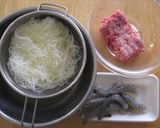 ベトナム風豚ひき肉とエビの春雨揚げ作り方1写真