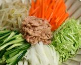 千切り野菜とツナのもみ海苔サラダ作り方2写真
