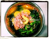 干し海老とほうれん草の卵焼き作り方1写真