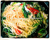 さけ缶とほうれん草のトマトスパゲティ作り方5写真