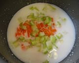 セロリとにんじん~牛乳炊きこみごはん作り方2写真