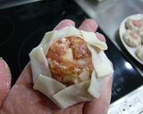 蓮根サクサク餃子の皮でじゅわっと肉饅頭♪作り方4写真