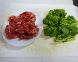 簡単　牛肉菜の花　粒マスタードマヨ作り方2写真