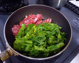 簡単　牛肉菜の花　粒マスタードマヨ作り方3写真