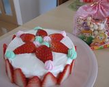 ３色クリーム雛ケーキ作り方6写真