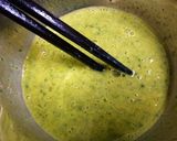 よもぎ風味のクコの実入り卵焼き作り方4写真